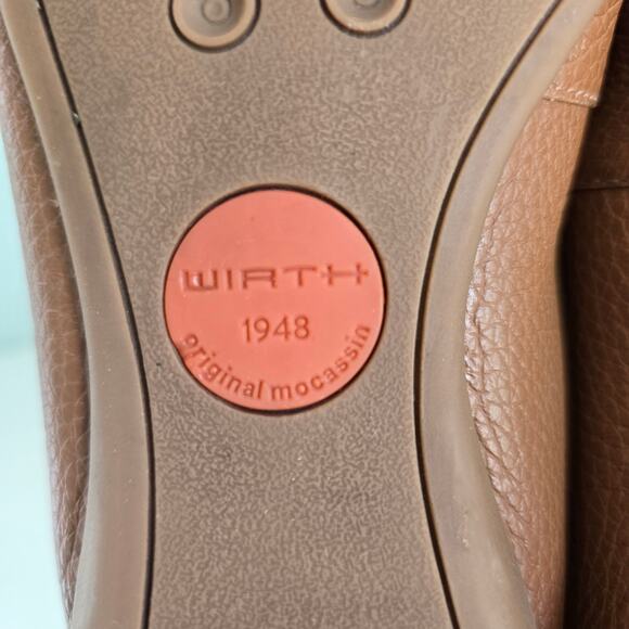 Wirth Gambi Leather Ballet Flats Women's 10.5 Camel Casual Comfort Minimalist - Picture 8 of 8